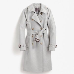 J. Crew Trench Coat In Wool Cashmere